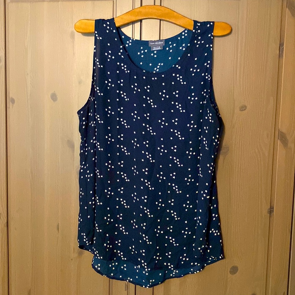 Van Heusen silky tank-blouse with stars ⭐️